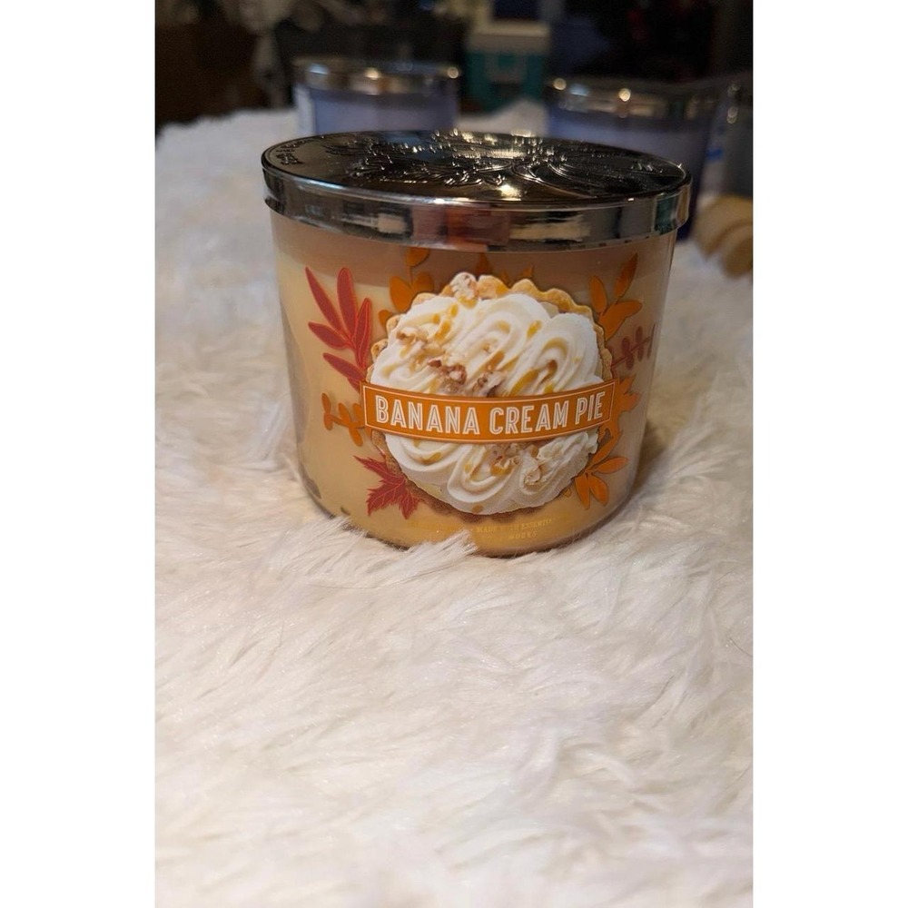 Bath & Body Works Banana Cream Pie 3-Wick Candle